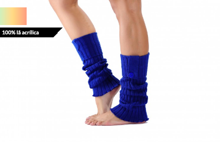 Sock polaina de lã cor bic