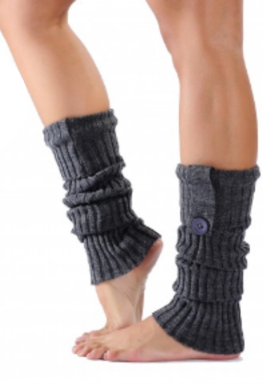 Sock Polaina de lã cinza mescla