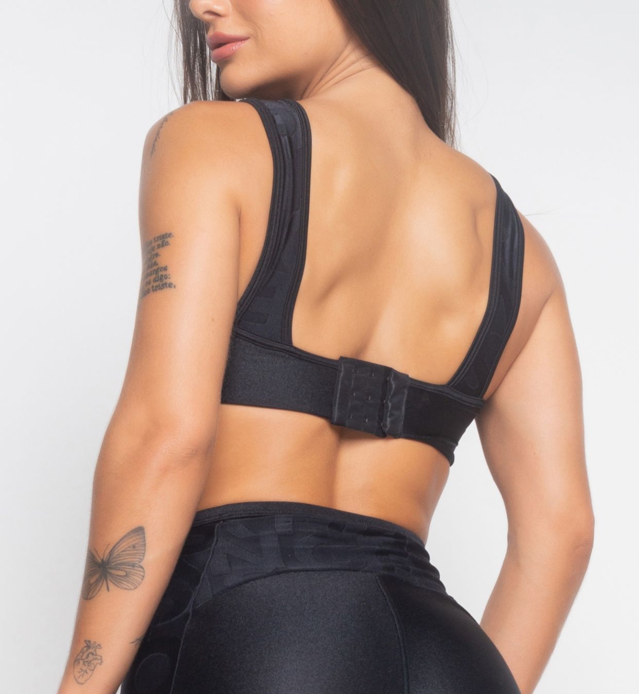 High Support Black Top and Legging Set Supports