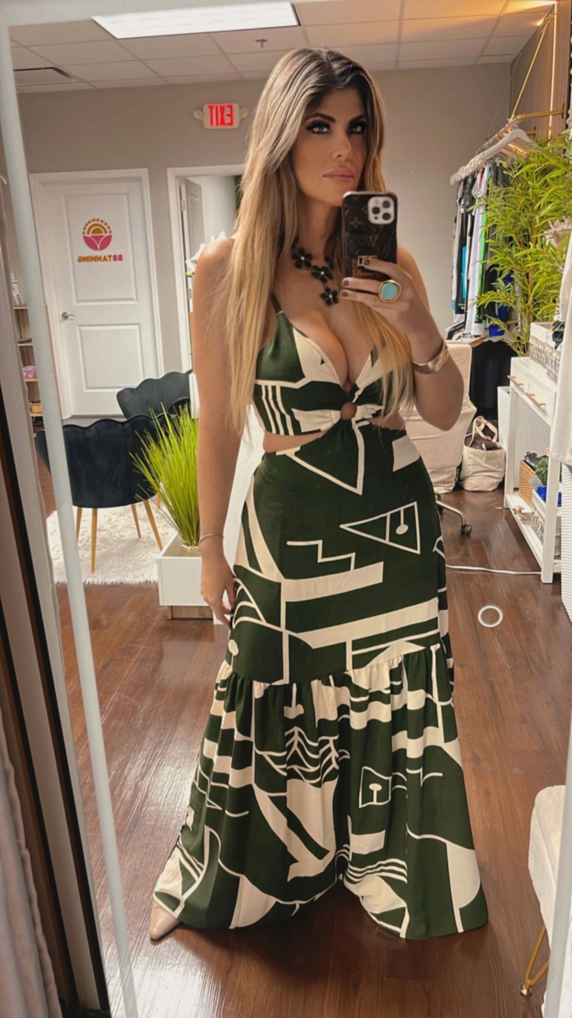 Crepe Dress - Green