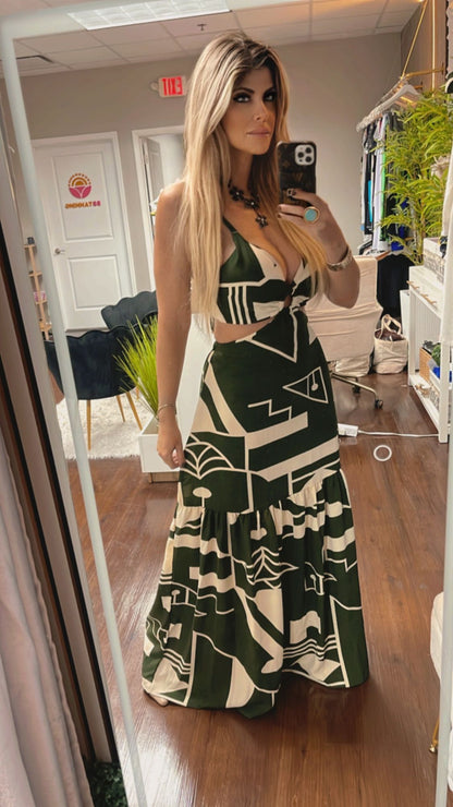 Crepe Dress - Green