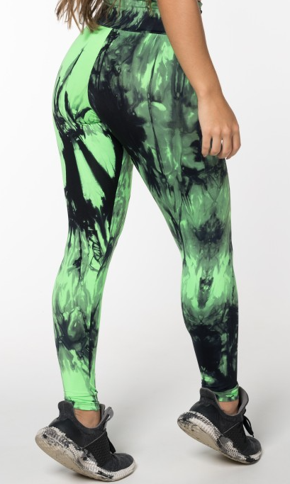 Legging Polyamide Tie Dye Green