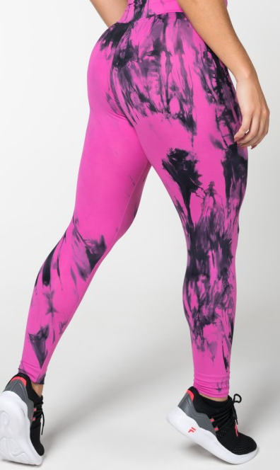 Legging Polyamide Tie Dye Pink