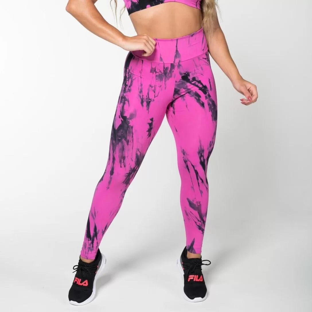 Legging Polyamide Tie Dye Pink