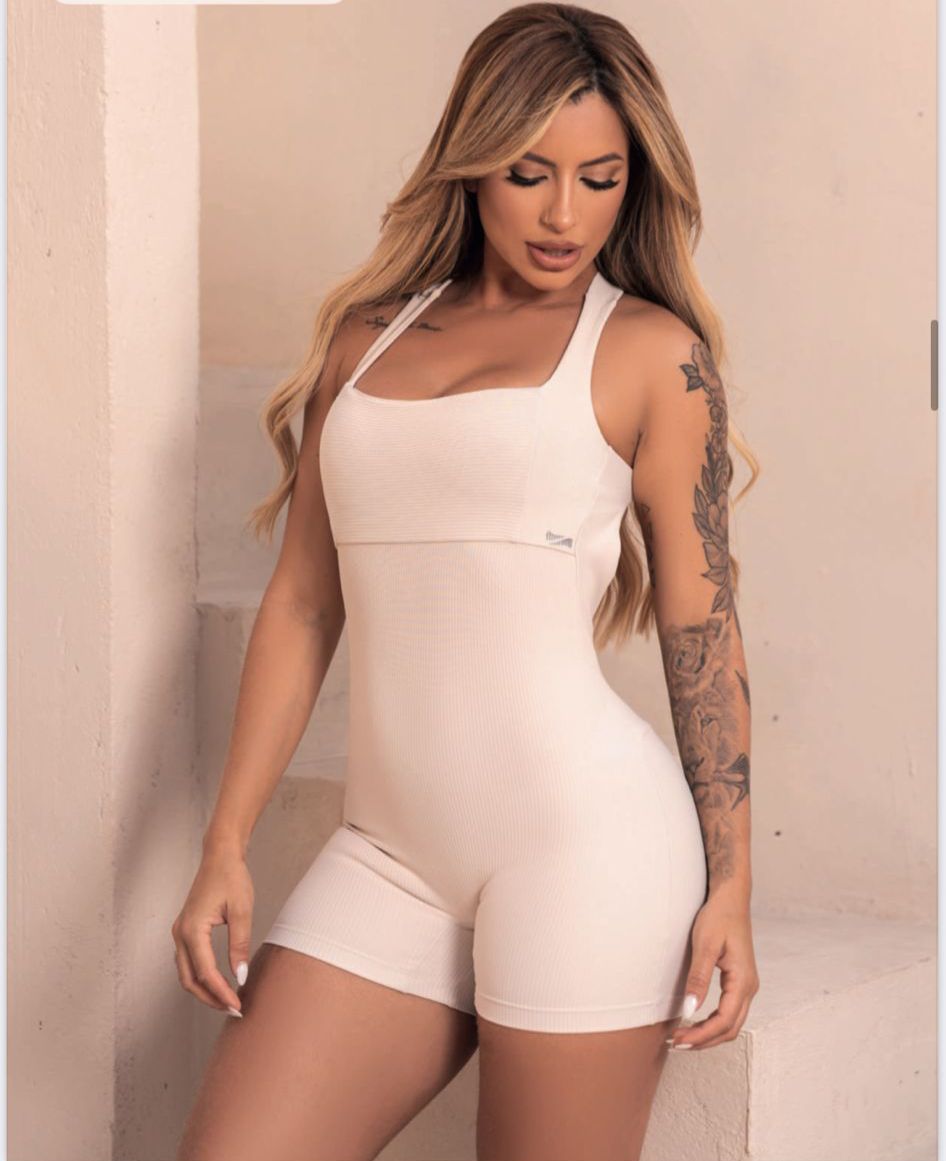 RIBBED NUDE JUMPSUIT
