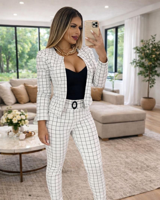 Plaid 4-Piece Set | Kariok Boutique