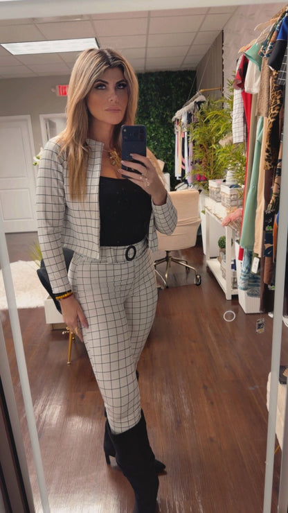 Plaid 4-Piece Set | Kariok Boutique