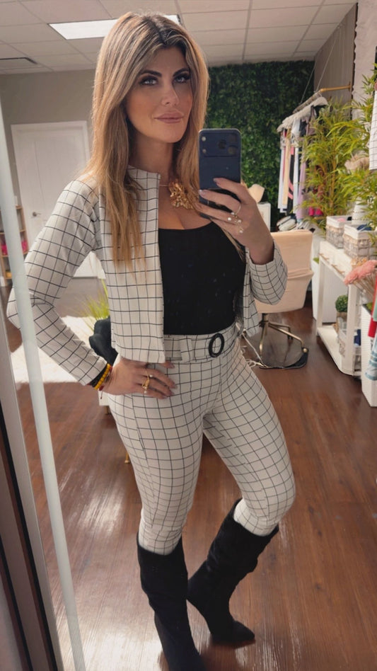 Plaid 4-Piece Set | Kariok Boutique