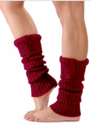 Sock Polaina de lã na cor vinho